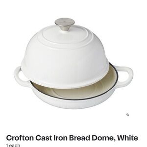 Croton White Cast Iron Bread Dome